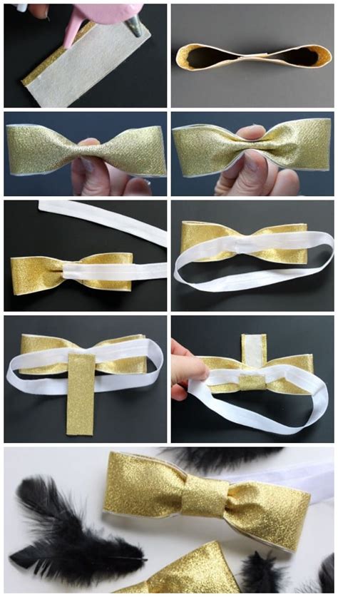 Instructions for making a bow. No Sew Bow Tie Tutorial- Pot of GOLD $300 Pay Pal #Giveaway - FYNES DESIGNS | FYNES DESIGNS