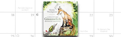 Llewellyns 2021 Greenwitch Botanical Calendar Thompson Siolo