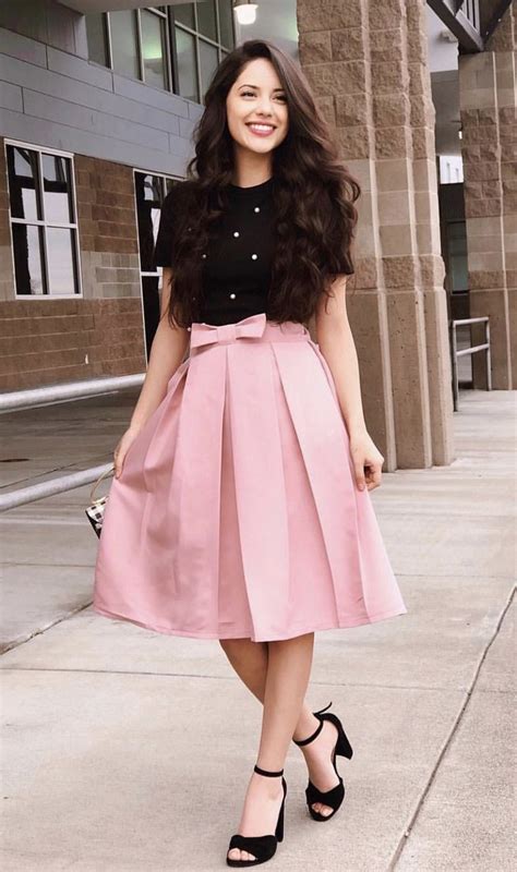 Pink Skirt Outfit Ideas On Stylevore