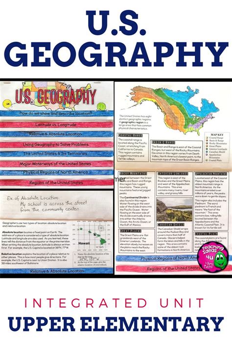 Usgeography Unit Informational Texts Maps Activities Regions