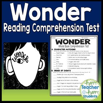 A book that has been read but is in good condition. Wonder Test: Final Book Quiz with Answer Key by ...