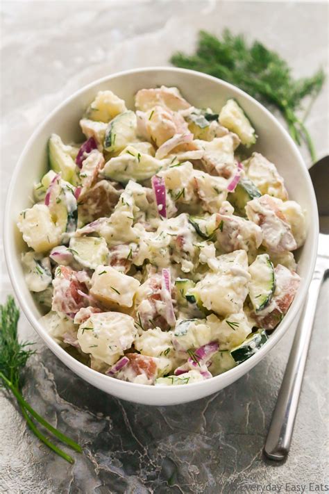 The Best Creamy Dill Potato Salad Easy Minute Recipe Everyday