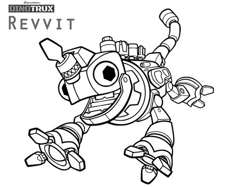 More images for dinotrux skya coloring pages » Revvit Dinotrux Coloring Page - Free Printable Coloring ...
