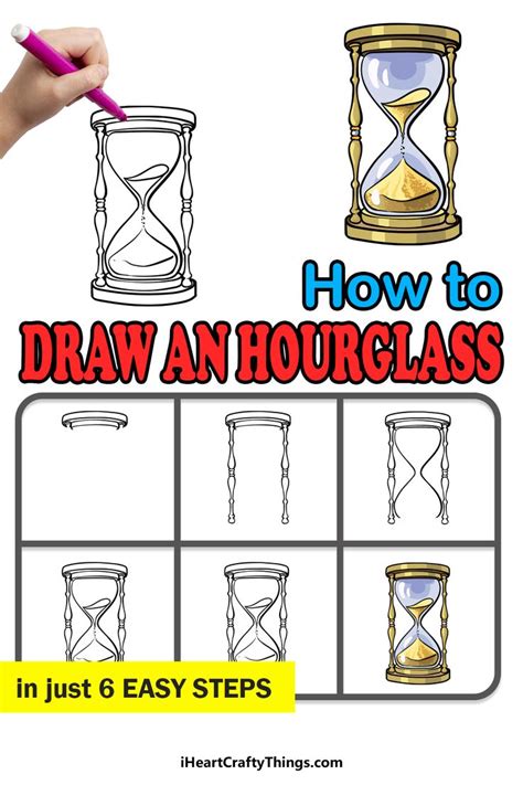How To Draw An Hourglass A Step By Step Guide Clock Drawings Cute