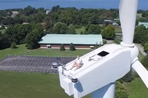 Drone Flies Over Huge Wind Turbine And Discovers Something Very Unexpected At The Top Travel