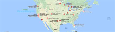 Us International Airports Map