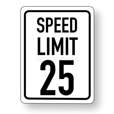 Speed Limit Sign In Concept Abstract Picture Business Artwork Vector Graphics Stock