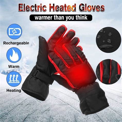 Winter Heating Gloves Hand Warmer Rechargeable Battery