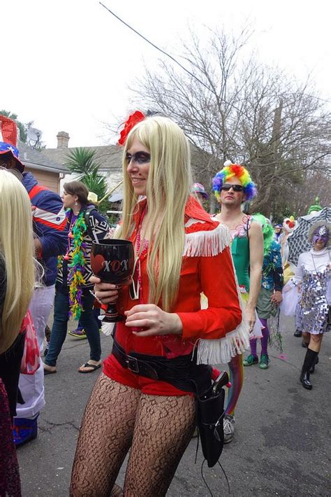 Pretty Lady St Anne Parade Mardi Gras Day Marigny New Orleans