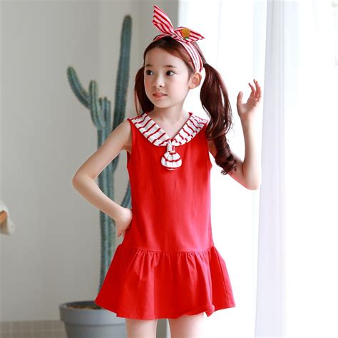 Red Kids Dresses For Girls Toddler Girls Summer Clothing 2018 Girls
