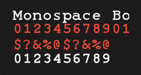 Monospace Bold Free Font What Font Is