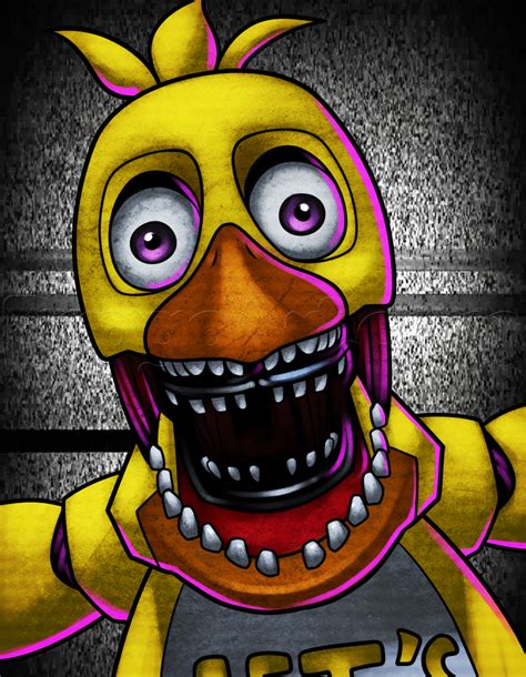 How To Draw Withered Chica The Chicken Freddy 2 Fnaf Characters Video