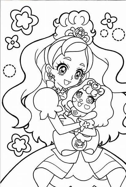 Coloring Glitter Force Printable Candy Princess Anime