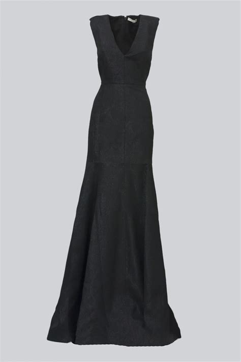 Noleggia Online Abito Nero Con Trama Lucida By Halston Drexcode