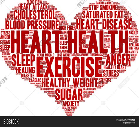Heart Health Word Cloud Vector And Photo Bigstock