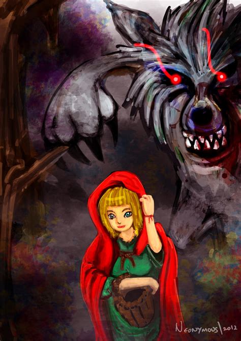 Red Riding Hood And The Big Bad Wolf By Aquamarineo On Deviantart
