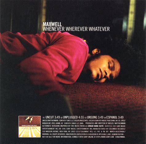 Maxwell Whenever Wherever Whatever 1997 Cd Discogs