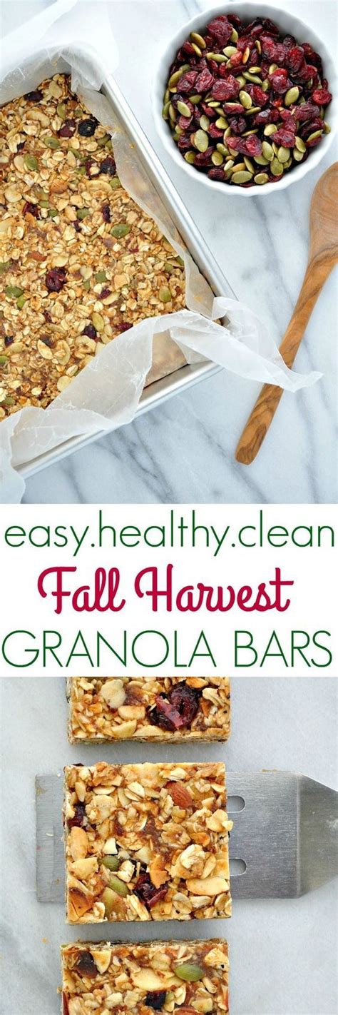 Not only does each bar contain a whopping 19g sugar (that's almost 5 teaspoons), it also contains over 30 ingredients. Fall Harvest Granola Bars | Recipe | Healthy granola bars ...