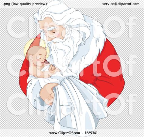 Santa Claus Holding Baby Jesus By Pushkin 1689341