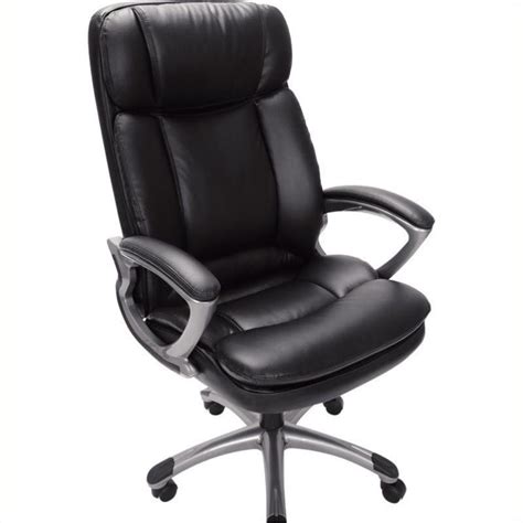 Buying office chairs for big guys always requires careful selection. Office Chair in Puresoft Black Faux Leather - 43675