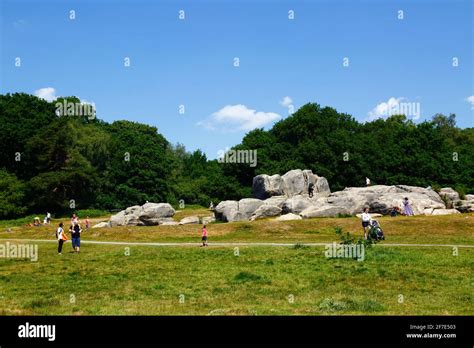 People Enjoying A Summers Day At Wellington Rocks On Tunbridge Wells