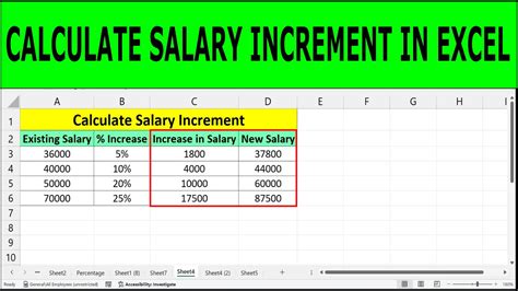 How To Calculate Salary Increment In Excel Salary Increase With Grade