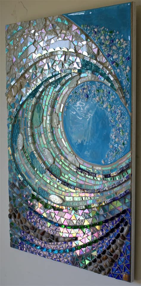 Big Wave Mosaic Enjoy Mosaic Art Stained Glass Mosaic Mosaic Glass