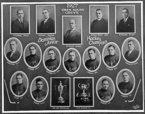 Owen Sound Greys 1927 Memorial Cup Champions Hockeygods