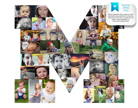 Letter Photo Collage: Premium, Hand-Crafted Photo Collages | Artsy Einstein