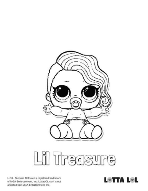 Lol surprise are small dolls sold in a ball. Lil Treasure LOL Coloring Page | Lotta LOL