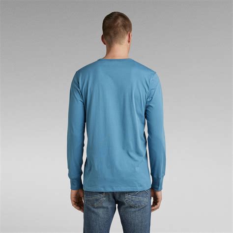 Base Round Neck T Shirt Medium Blue G Star Raw