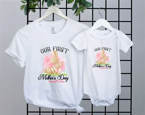 Our First Mothers Day Personalized Shirt Matching Etsy