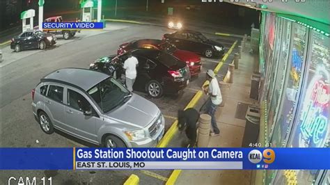Brazen Gas Station Shootout Caught On Camera In St Louis Youtube