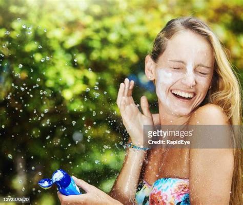 Blonde Woman Face Wet Photos And Premium High Res Pictures Getty Images