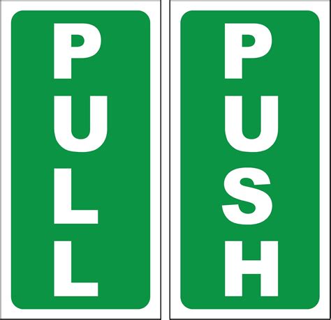 Buy Push Pull Door Signsticker Self Adhesive 180mm X 90mm Online At