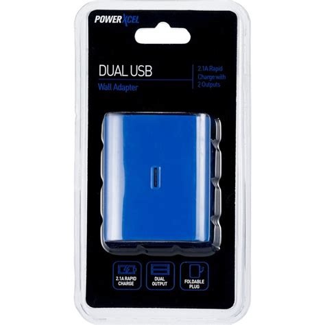Powerxcel Dual Usb Wall Adapter Blue Pick Up In Store Today At Cvs