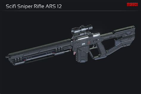 Scifi Sniper Rifle Ars 12 3d Guns Unity Asset Store