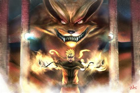 Chakra Creature Kyuubi Nine Tailed Fox Anime Naruto Hd Desktop Wallpaper