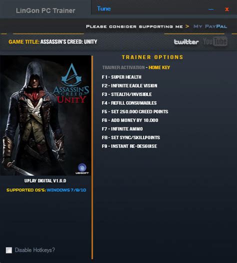 Assassin S Creed Unity Trainer V Update Lingon