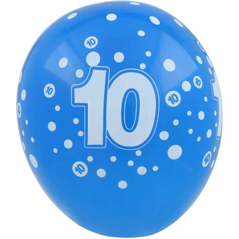 10th Birthday Balloons 6 Pack Blue Big W