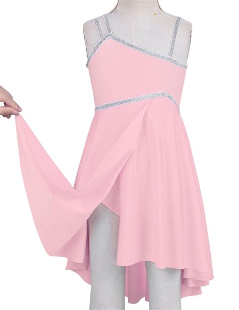 Buy Girls Ballet Dance Dress Asymmetrical Shoulder Straps Latin Jazz