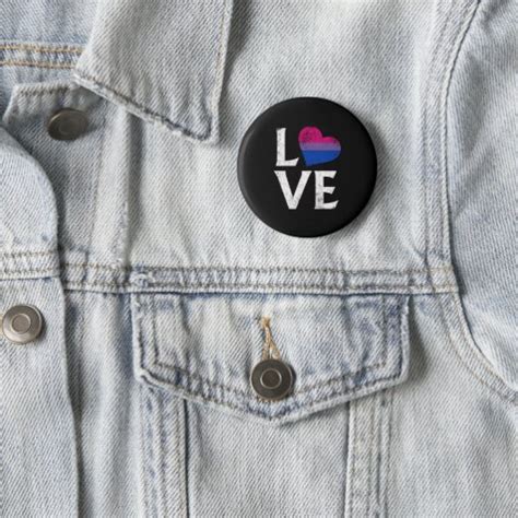 Bisexual Pride Stacked Love Button Zazzle