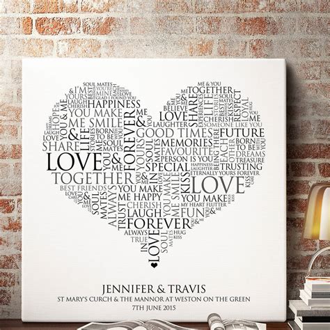 Personalised Heart Word Art Print By Cherry Pete