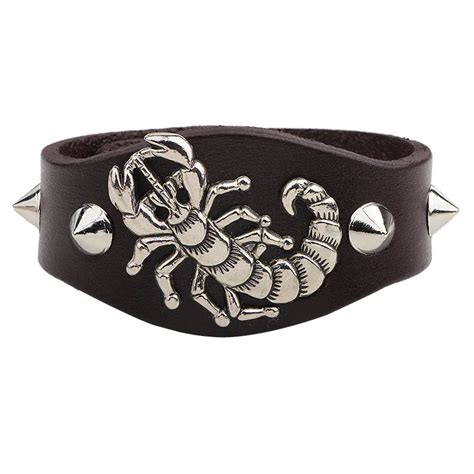 Tiger Totem Men Bangles High Quality Leather Bracelets Scorpions