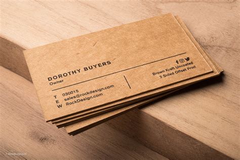 Bold And Classic Kraft Business Card Coffee Time