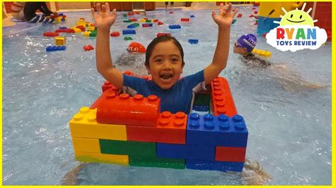 We took a family vacation trip to legoland resort amusement park for kids! LegoLand Hotel Indoor Swimming Pool Kids playtime!!! - YouTube
