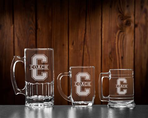 Personalized Etched Glass Beer Mug Custom Engraved Beer Etsy
