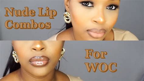 How To Nude Lipstick Combo For Women Of Colour Dark Skin Ombre Lip