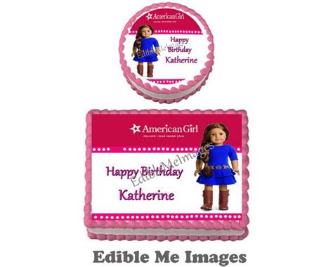 american girl saige birthday party cake topper decoration edible image