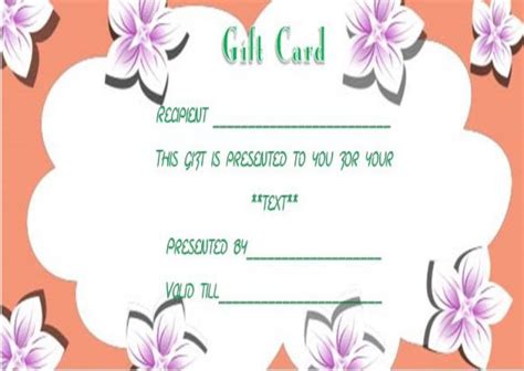 Facial Gift Certificates Template Gift Certificate Pertaining To Spa